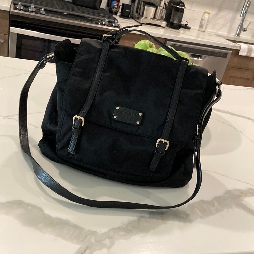 Kate Spade black nylon briefcase with dust bag